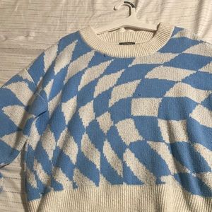 Wild Fable Target Brand checkered blue sweater size L large